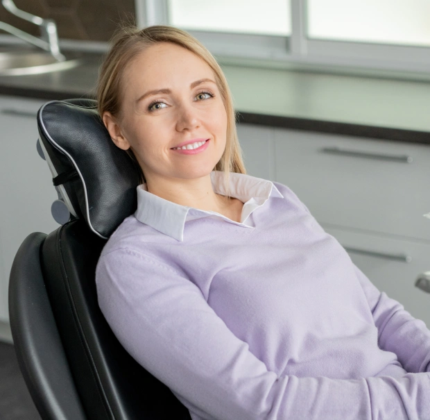 Patient receiving periodontal therapy for healthier gums