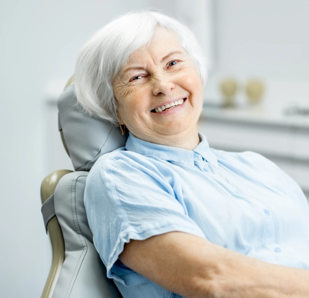 Patient recovering comfortably after root canal therapy
